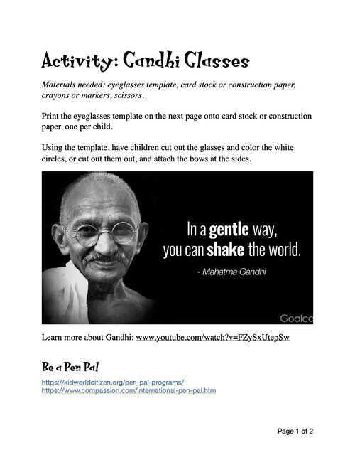 Activity: Gandhi Glasses